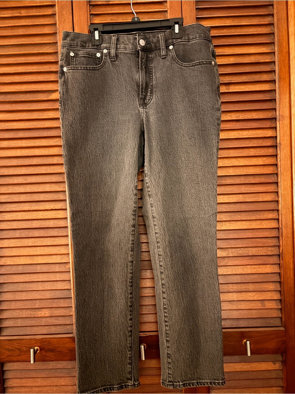 Madewell Women’s Washed Black Straight Jeans